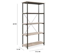 Real Living Rustic 5-Shelf Bookcase -Furniture Specialty Shop 810343917 9
