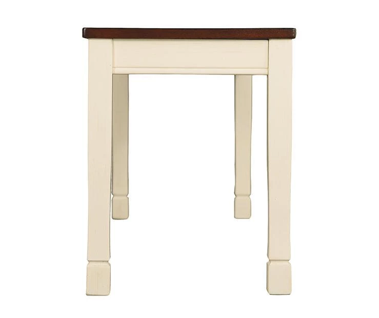 Whitesburg Cottage White & Brown Dining Room Bench 10 Whitesburg Cottage White & Brown Dining Room Bench - Image 8
