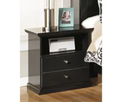 Maribel Black Nightstand -Furniture Specialty Shop 810363205 1