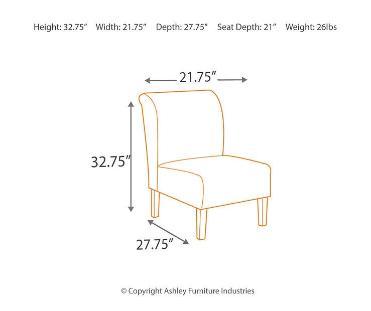 Tibbee Pebble Armless Accent Chair 10 Tibbee Pebble Armless Accent Chair - Image 8