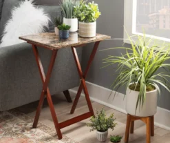 Williams 4-Piece Faux Marble Tray Table Set -Furniture Specialty Shop 810386282 A0 8