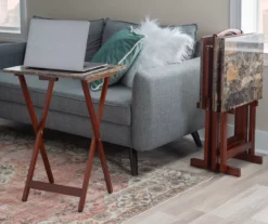 Williams 4-Piece Faux Marble Tray Table Set -Furniture Specialty Shop 810386282 A0 9