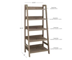 Margo Gray 5-Shelf Ladder Bookcase -Furniture Specialty Shop 810386286 A7