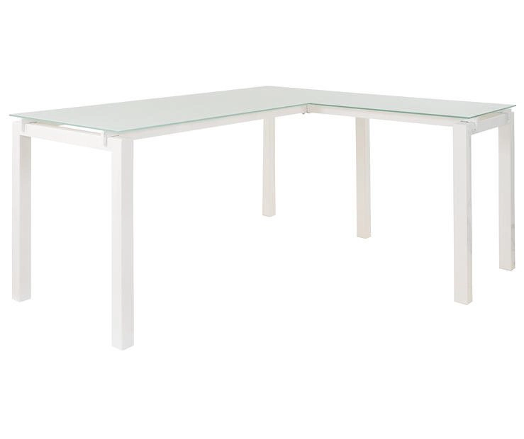 Baraga White L-Shaped Corner Desk 3 Baraga White L-Shaped Corner Desk