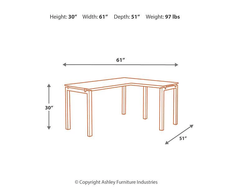 Baraga White L-Shaped Corner Desk 8 Baraga White L-Shaped Corner Desk - Image 6