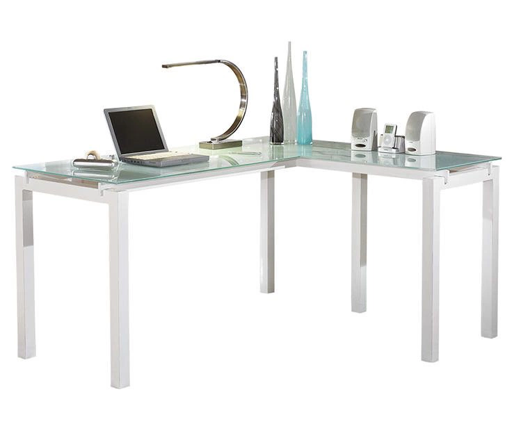 Baraga White L-Shaped Corner Desk 11 Baraga White L-Shaped Corner Desk - Image 9