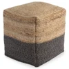 Sweed Valley Natural & Black Pouf
