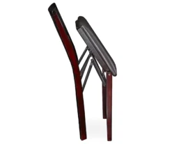 Brown Classic Open Back Folding Chairs, 2-Pack -Furniture Specialty Shop 810389460 3