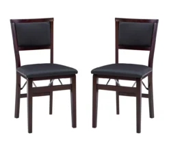 Brown Classic Open Back Folding Chairs, 2-Pack -Furniture Specialty Shop 810389460 A0 1
