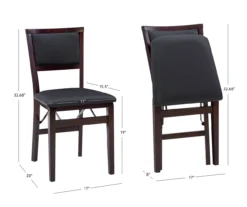 Brown Classic Open Back Folding Chairs, 2-Pack -Furniture Specialty Shop 810389460 A7