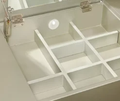 Kelly Silver Rounded Mirror Vanity Set With Stool -Furniture Specialty Shop 810389505 5