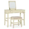 Caroline Cream Mirror Vanity Set With Stool -Furniture Specialty Shop 810389506 1