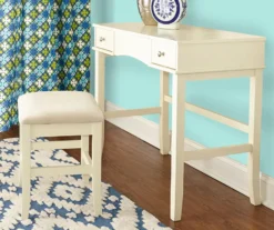 Caroline Cream Mirror Vanity Set With Stool -Furniture Specialty Shop 810389506 6