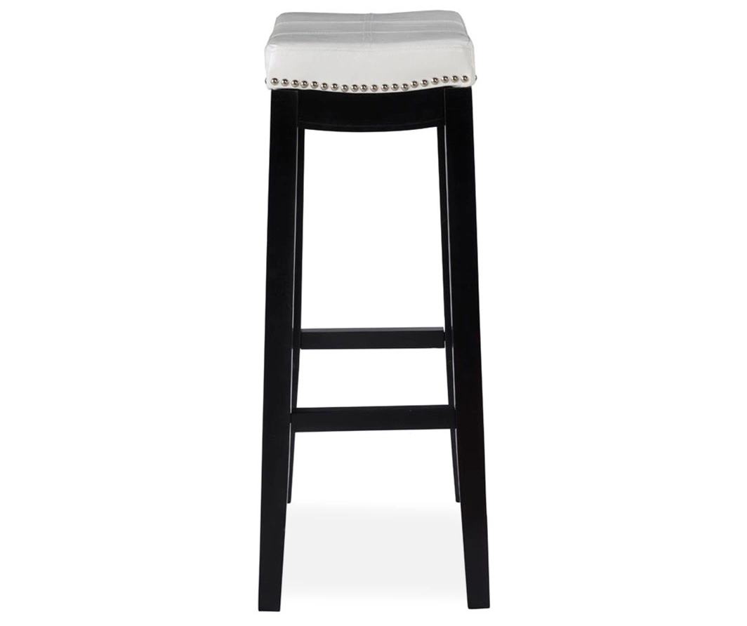 30" Brooke White Saddle Barstool 5 30" Brooke White Saddle Barstool - Image 3
