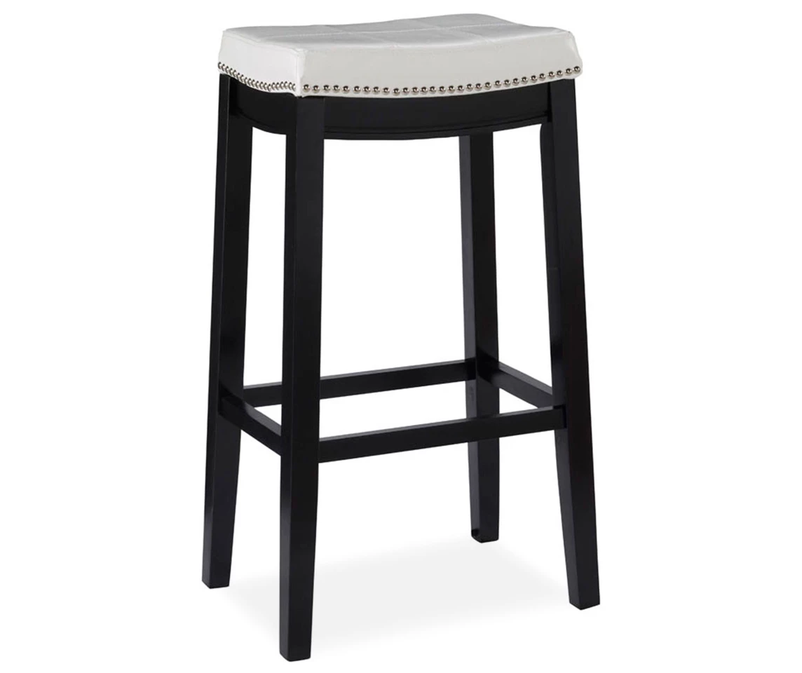 30" Brooke White Saddle Barstool 3 30" Brooke White Saddle Barstool