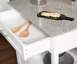 White Double Door Kitchen Cart With Granite Top 11 White Double Door Kitchen Cart With Granite Top -Furniture Specialty Shop 810389516 3