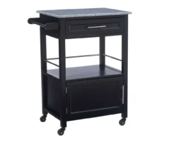 Ree Black Granite Top Kitchen Cart With Storage 15 Ree Black Granite Top Kitchen Cart With Storage -Furniture Specialty Shop 810389519 A0 1