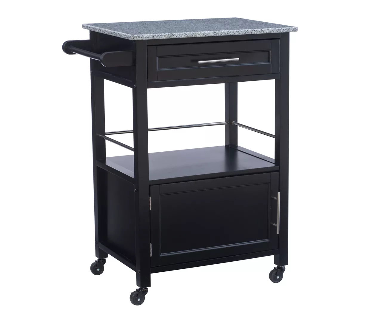 Ree Black Granite Top Kitchen Cart With Storage 5 Ree Black Granite Top Kitchen Cart With Storage - Image 3