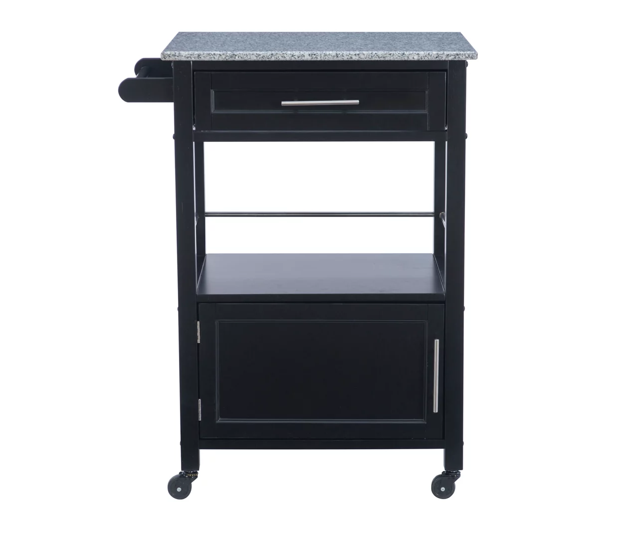 Ree Black Granite Top Kitchen Cart With Storage 6 Ree Black Granite Top Kitchen Cart With Storage - Image 4