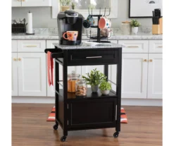 Ree Black Granite Top Kitchen Cart With Storage 19 Ree Black Granite Top Kitchen Cart With Storage -Furniture Specialty Shop 810389519 A0 5