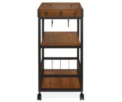 Luke Industrial Kitchen Cart With Wine Storage -Furniture Specialty Shop 810389531 3
