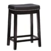 24" Brooke Black Saddle Counter Stool 2 24" Brooke Black Saddle Counter Stool -Furniture Specialty Shop 810389536 1