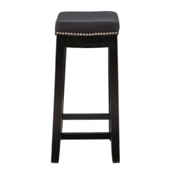 24" Brooke Black Saddle Counter Stool -Furniture Specialty Shop 810389536 3
