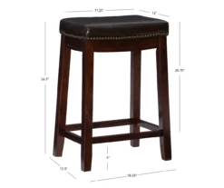 Brooke 24" Saddle Counter Stool -Furniture Specialty Shop 810389537 D8 10