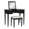 Black Butterfly Mirror Vanity Set With Stool -Furniture Specialty Shop 810389539 A0 1
