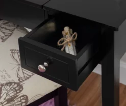 Black Butterfly Mirror Vanity Set With Stool -Furniture Specialty Shop 810389539 B8 1