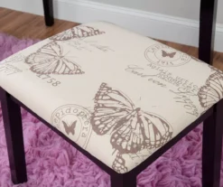 Black Butterfly Mirror Vanity Set With Stool -Furniture Specialty Shop 810389539 B8 2