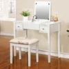 Butterfly Mirror Vanity Set With Stool -Furniture Specialty Shop 810389543 1