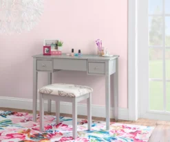 Butterfly Mirror Vanity Set With Stool -Furniture Specialty Shop 810389544 B0 1