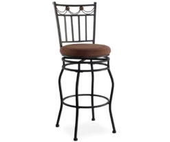 30" Slat Back Swivel Barstool