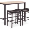 Max Brown & Blonde 3-Piece Pub Table Set -Furniture Specialty Shop 810389575 1