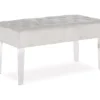 Marie Platinum Padded Glam Acrylic Bench 1 Marie Platinum Padded Glam Acrylic Bench -Furniture Specialty Shop 810389624 1