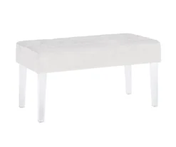 Marie Platinum Padded Glam Acrylic Bench -Furniture Specialty Shop 810389624 A0 1