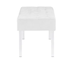 Marie Platinum Padded Glam Acrylic Bench -Furniture Specialty Shop 810389624 A1