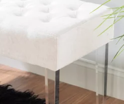 Marie Platinum Padded Glam Acrylic Bench -Furniture Specialty Shop 810389624 B8
