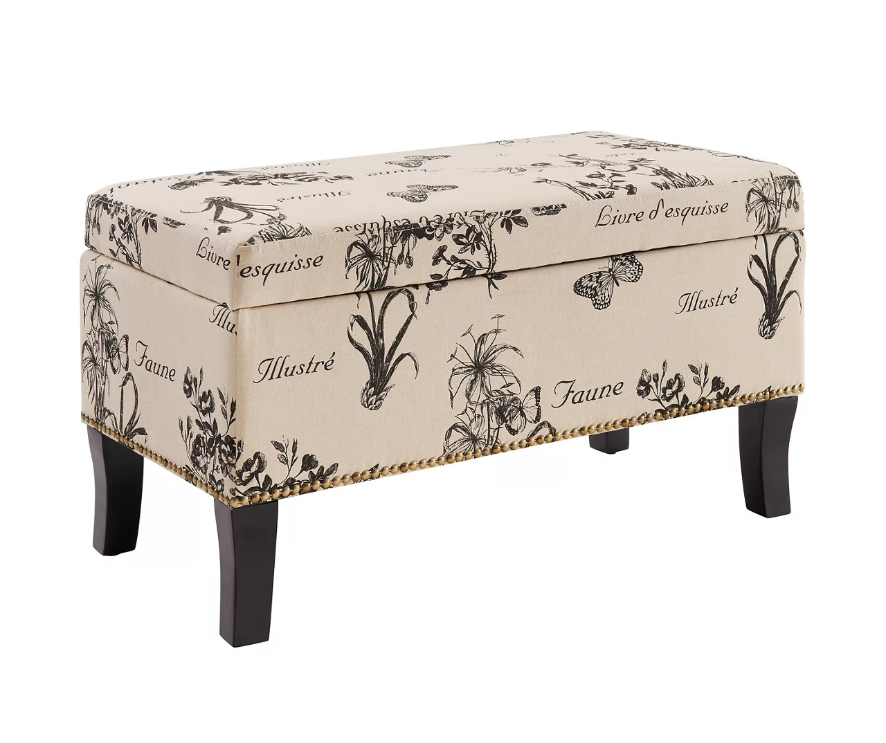 Claudia Botanical Storage Ottoman 3 Claudia Botanical Storage Ottoman