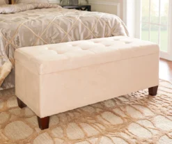 Erin Beige Padded Shoe Storage Ottoman 9 Erin Beige Padded Shoe Storage Ottoman -Furniture Specialty Shop 810389630 3