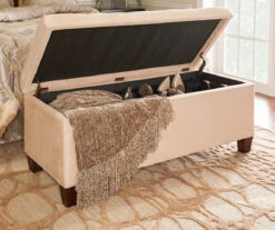 Erin Beige Padded Shoe Storage Ottoman 10 Erin Beige Padded Shoe Storage Ottoman -Furniture Specialty Shop 810389630 4