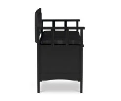 Black Padded Faux Leather Storage Bench -Furniture Specialty Shop 810389638 A3 1