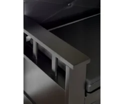 Black Padded Faux Leather Storage Bench -Furniture Specialty Shop 810389638 A8 1