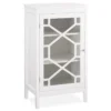 Ava White Geometric Single Door Cabinet -Furniture Specialty Shop 810389658 1