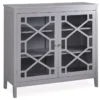 Ava Gray Geometric 2-Door Cabinet -Furniture Specialty Shop 810389671 1