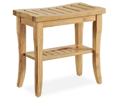 18" Pierce Bamboo Bathroom Stool