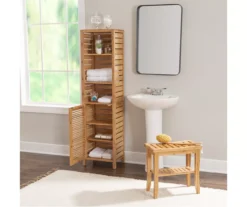 Pierce Bamboo 3-Shelf Tall Cabinet -Furniture Specialty Shop 810389688 B0 2