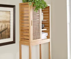 Pierce Bamboo 2-Door Over-The-Toilet Space Saver -Furniture Specialty Shop 810389689 4