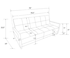 Ameriwood Avianna Coil Futon -Furniture Specialty Shop 810405133 17